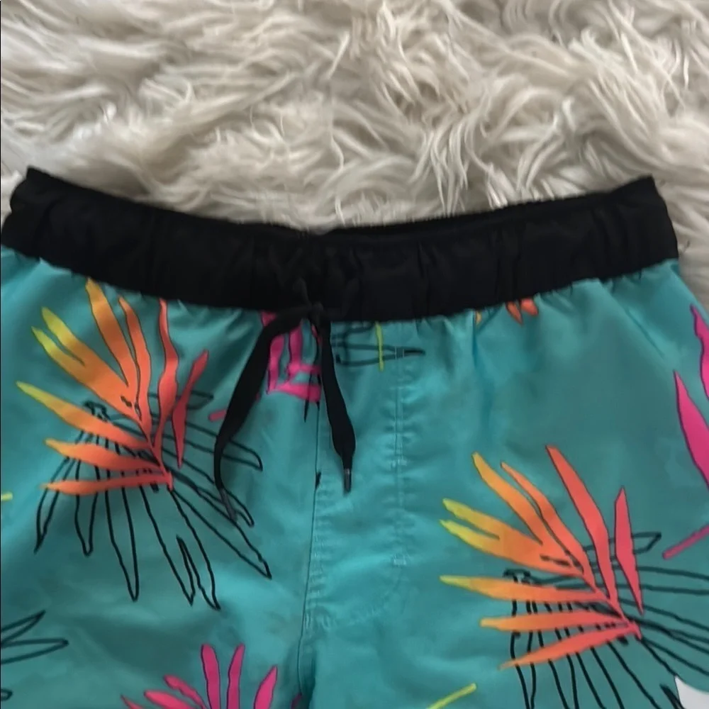 Hurley Teal Leaf Print Boardshorts